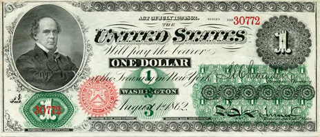 1862 $1 Large Size Legal Tender Note