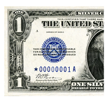 Load image into Gallery viewer, One-Dollar Note serie of 1928 Blue Seal Silver Certificate Fr.1603 STAR
