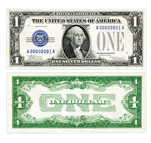 Load image into Gallery viewer, One-Dollar Note serie of 1928 Blue Seal Silver Certificate Fr.1604
