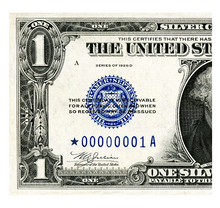 Load image into Gallery viewer, One-Dollar Note serie of 1928 Blue Seal Silver Certificate Fr.1604 STAR
