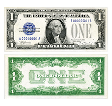 Load image into Gallery viewer, One-Dollar Note serie of 1928 Blue Seal Silver Certificate Fr.1605
