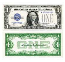 Load image into Gallery viewer, One-Dollar Note serie of 1928 Blue Seal Silver Certificate Fr.1605 STAR
